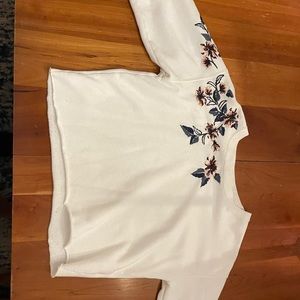 floral cropped crewnecks